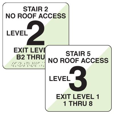 NFPA Stairwell Signs