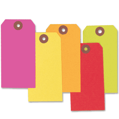 Custom Printed Heavy Duty Fluorescent Paper Tags