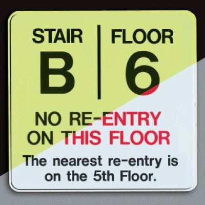 Custom Re-Entry Stair Sign