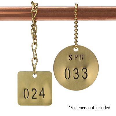 Custom Stamped Brass Valve Tags