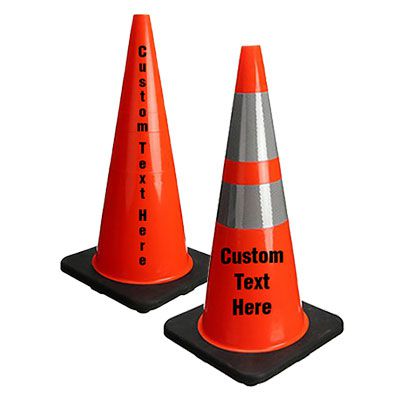 Custom Stenciled Traffic Cones