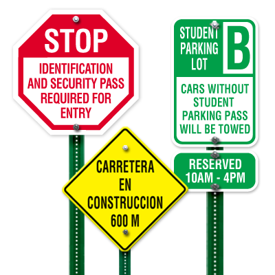 Custom High-Intensity Reflective Traffic and Parking Signs