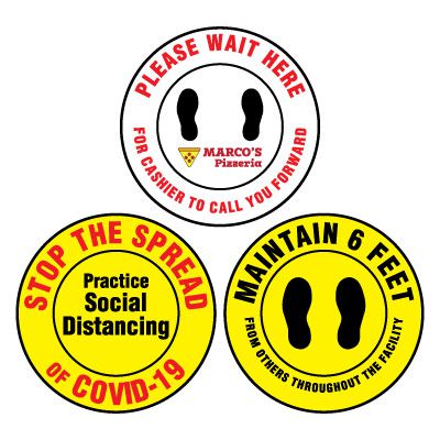 Custom-Worded Floor Safety Signs