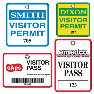 Custom Worded Visitor Badges