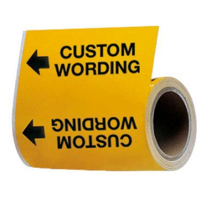 Custom Wrap Around Adhesive Pipe Markers