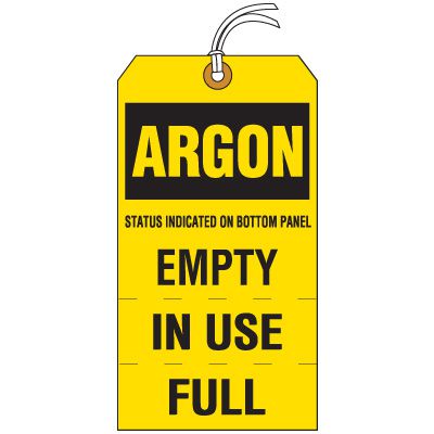 Argon Cylinder Status Tag
