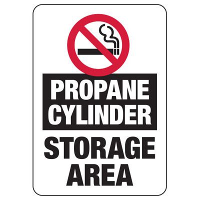 No Smoking Propane Cylinders Sign