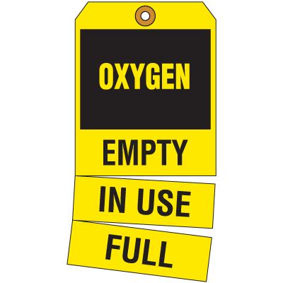 Cylinder Status Tags - Oxygen