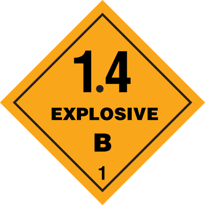 D.O.T. 1.4 Explosive Shipping Labels
