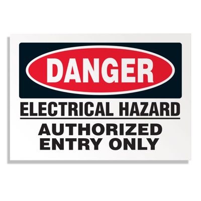 Electrical Safety Label - Danger Electrical Hazard