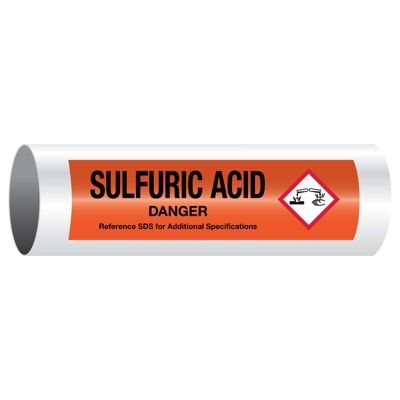 Danger Sulfuric Acid - GHS Pipe Markers