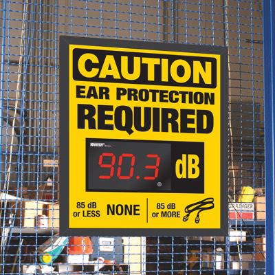 Decibel Meter Sign Kit - Ear Protection Required (Earplugs)