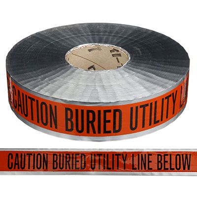 Detectable Underground Warning Tape - Caution Buried Utility Line Below