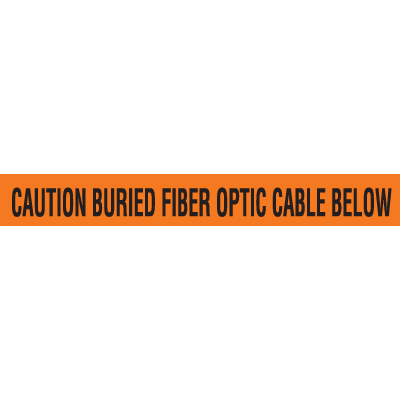Detectable Underground Warning Tape - Caution Buried Fiber Optic Cable Below