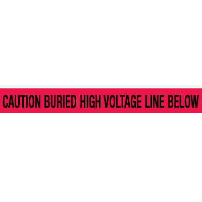 Detectable Underground Warning Tape - Caution Buried High Voltage Line Below