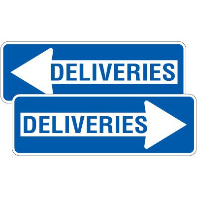 Directional Arrow Traffic Signs - Deliveries
