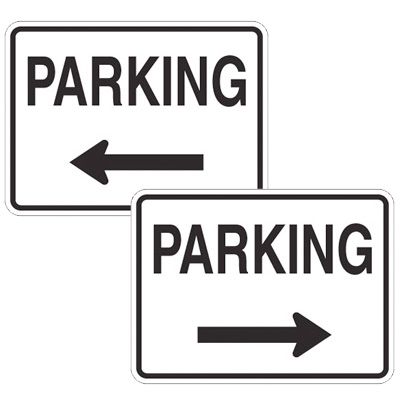 Directional Arrow Traffic Signs - Parking