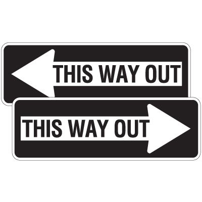 Directional Arrow Traffic Signs - This Way Out