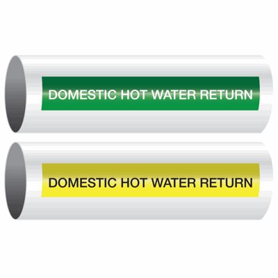 Domestic Hot Water Return - Opti-Code® Self-Adhesive Pipe Markers
