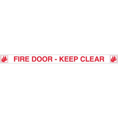 Fire Door Keep Clear - Fire Door Edge Label