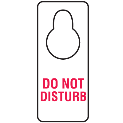 Door Knob Hangers- Do Not Disturb