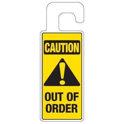 Door Knob Hangers - Caution Out Of Order