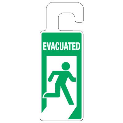 Door Knob Hangers - Evacuated (Running Man Symbol)
