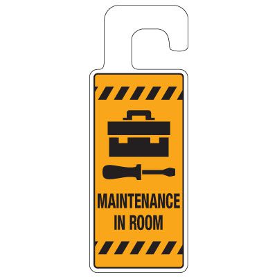Door Knob Hangers - Maintenance In Room