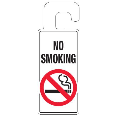 Door Knob Hangers - No Smoking