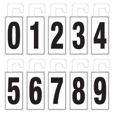 Door Knob Hangers - Numbers