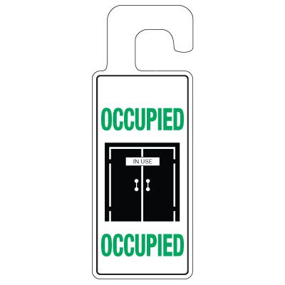 Door Knob Hangers - Occupied Occupied