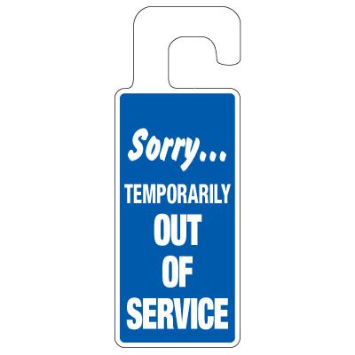 Door Knob Hangers - Sorry Temporarily Out Of Service