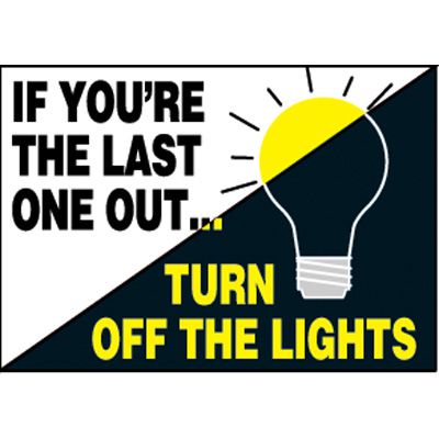 Last Out Turn Off Lights Labels