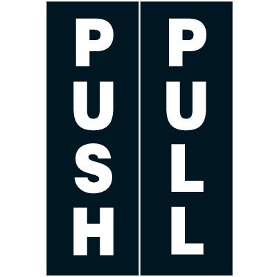 Push Pull Door Decals