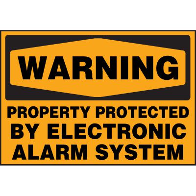 Warning Label - Property Protected By Alarm