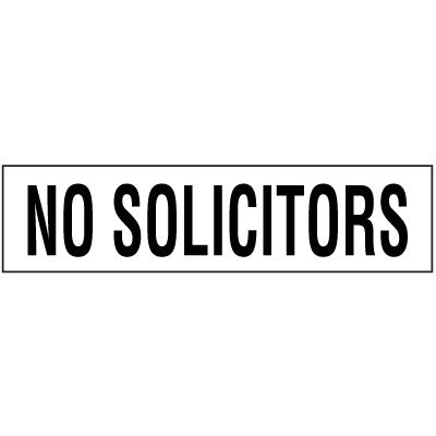 No Solicitors Label