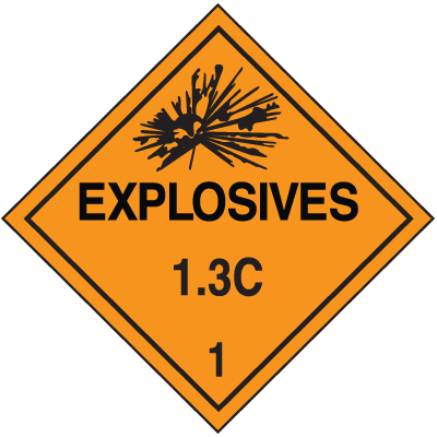 1.3C DOT Explosive Placards