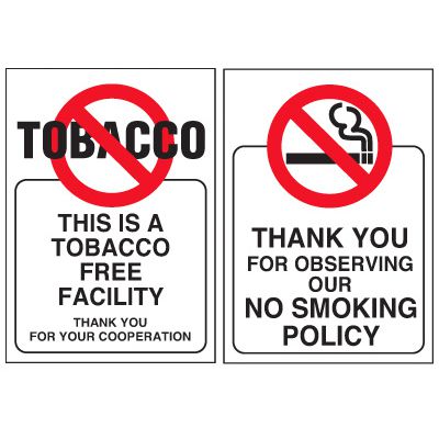 Double-Sided Decal - This Is A Tobacco Free Facility