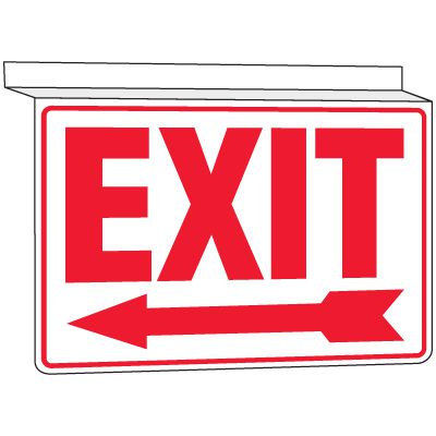 Drop Ceiling Exit Sign (Arrow Left)