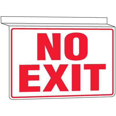 Drop Ceiling No Exit Sign