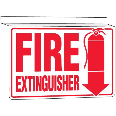 Drop Ceiling Fire Extinguisher Sign