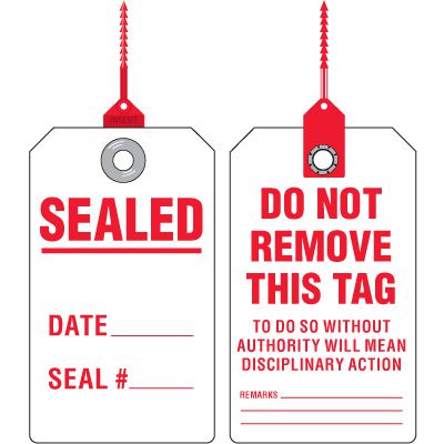 Sealed Date Tag