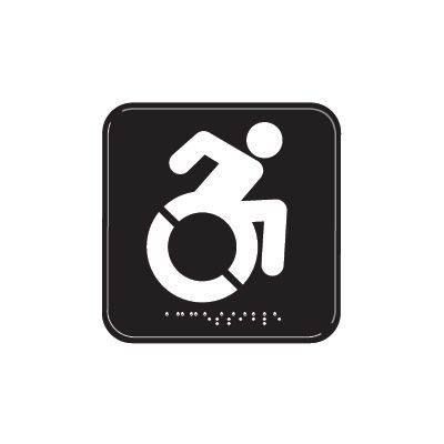 Dynamic Accessibility Symbol - ADA Braille Tactile Signs