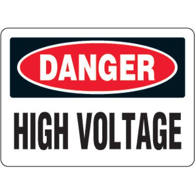 Eco-Friendly Signs - Danger High Voltage