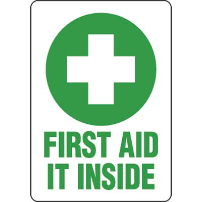 Eco-Friendly Signs - First Aid Kit Inside