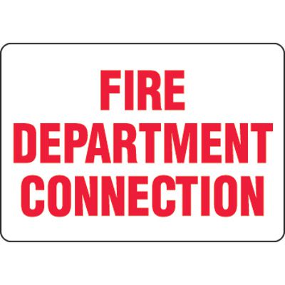 Eco-Friendly Signs - Fire Department Connection