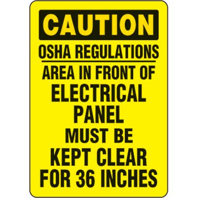 Eco-Friendly Signs - Caution OSHA Regulations Area