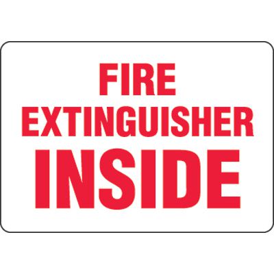 Eco-Friendly Signs - Fire Extinguisher Inside
