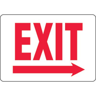 Exit (Right Arrow) Eco-Friendly Sign