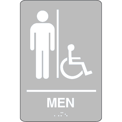 Economy Braille Signs - Men (Accessibility)